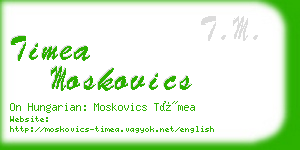 timea moskovics business card